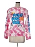 ON FIRE 100% Cotton Tie-dye Pink Sweatshirt Size M - photo 1