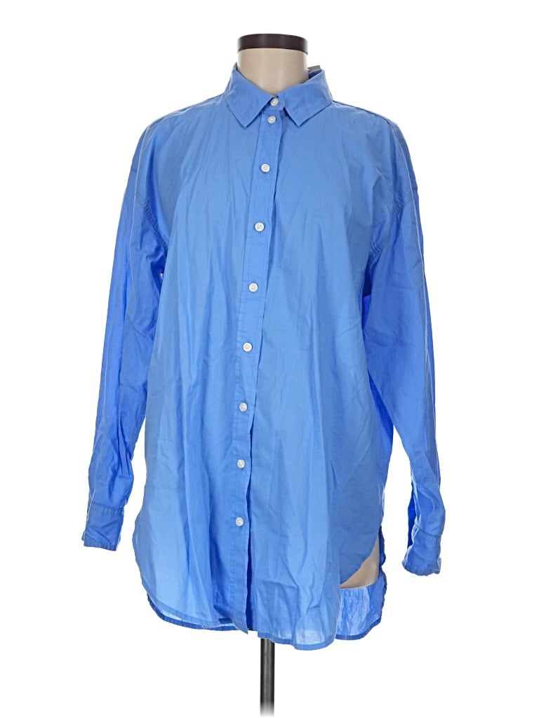 Universal Thread Long Sleeve Button Down Shirt In Blue