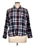 Dickies 100% Cotton Plaid Blue Long Sleeve Button-Down Shirt Size XL - photo 1