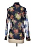 Teddi 100% Nylon Floral Blue Long Sleeve Blouse Size EU 36 / US 6 - photo 2