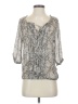 Express 100% Polyester Gray 3/4 Sleeve Blouse Size S - photo 1