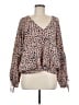 Umgee Brown Long Sleeve Blouse Size M - photo 1