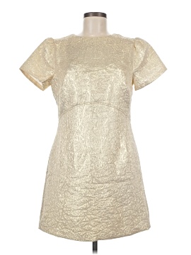 green emerald velvet dress Embellished A-Line Mini Dress in Gold - 4 / Regular main image 0