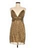 Saylor 100% Polyester Metallic Gold Cocktail Dress Size M - photo 1