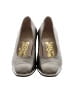 Salvatore Ferragamo Metallic Gray Heels Size 5 - photo 2