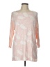 Basic Editions Pink 3/4 Sleeve T-Shirt Size L - photo 1