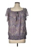 Apt. 9 100% Polyester Purple Short Sleeve Blouse Size L - photo 1