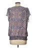 Apt. 9 100% Polyester Purple Short Sleeve Blouse Size L - photo 2