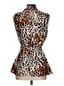 Worthington 100% Polyester Brown Sleeveless Blouse Size L - photo 2