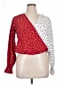 Suvimuga Polka Dots Red Long Sleeve Blouse Size XL - photo 1