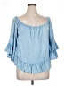 Style Envy 100% Rayon Blue 3/4 Sleeve Blouse Size XL - photo 1
