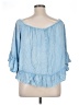 Style Envy 100% Rayon Blue 3/4 Sleeve Blouse Size XL - photo 2