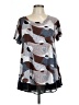 Unbranded Gray Short Sleeve Blouse Size L - photo 1