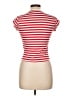 Shein Stripes Red Short Sleeve Turtleneck Size L - photo 2
