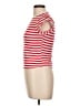 Shein Stripes Red Short Sleeve Turtleneck Size L - photo 5