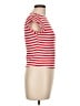 Shein Stripes Red Short Sleeve Turtleneck Size L - photo 4