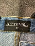 Kittenish 100% Cotton Hearts Blue Jeans Size 28 waist - photo 7