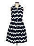 Taylor Chevron-herringbone Blue Casual Dress Size 6 - photo 1