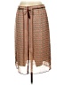 Intriguing Threads 100% Polyester Paisley Brown Casual Skirt Size 10 - photo 2
