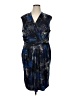 Ellen Tracy Graphic Blue Cocktail Dress Size 16W - photo 1
