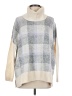 Ann Taylor LOFT Checkered-gingham Gray Pullover Sweater Size M - photo 1