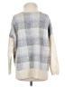 Ann Taylor LOFT Checkered-gingham Gray Pullover Sweater Size M - photo 2