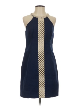 green emerald velvet dress Lilly Pulitzer Aubra Embroidered Dress In Navy /Gold Sz XS main image 1