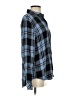 Rails 100% Rayon Plaid Blue Long Sleeve Blouse Size S - photo 4
