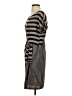 BCBGMAXAZRIA 100% Polyester Stripes Gray Casual Dress Size S - photo 5