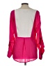 Bebe Color Block Pink 3/4 Sleeve Blouse Size L - photo 2