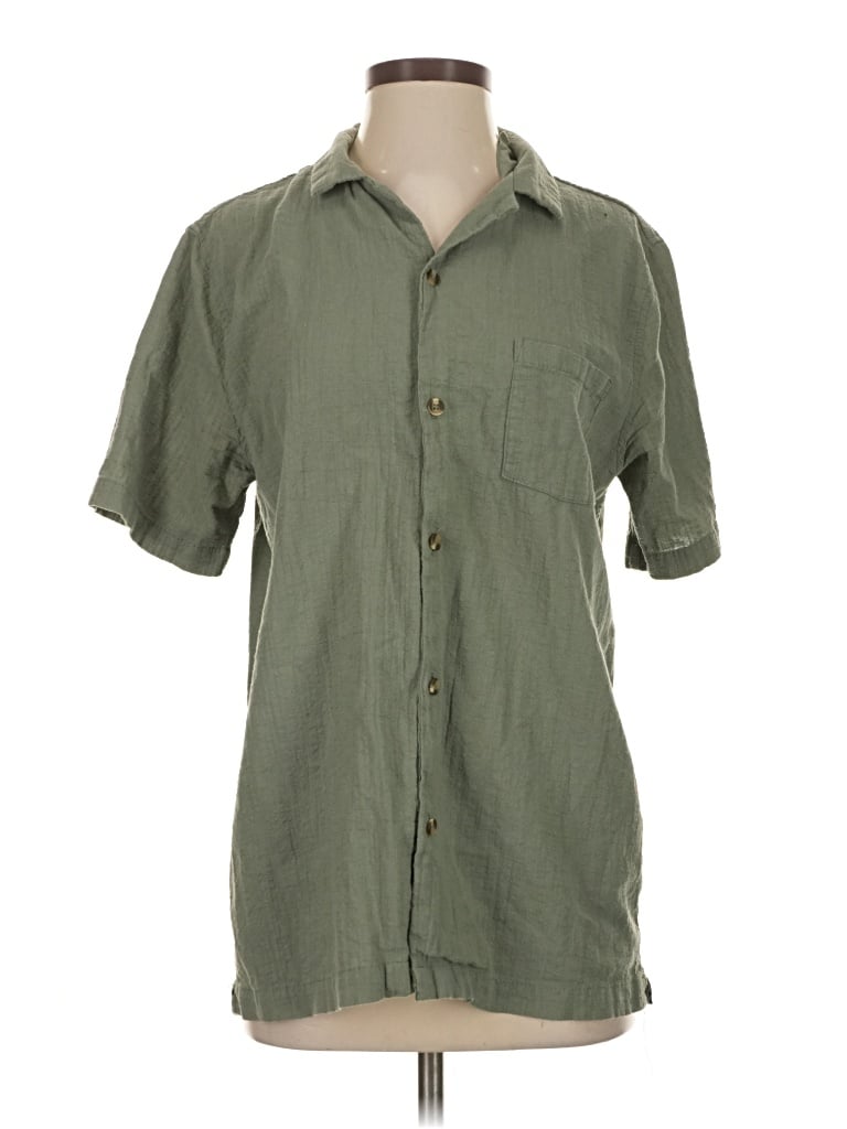 Pre-owned Cotton On Short Sleeve Button Down Shirt In Green