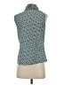 Black Label by Evan Picone 100% Polyester Blue Sleeveless Blouse Size XS - photo 2