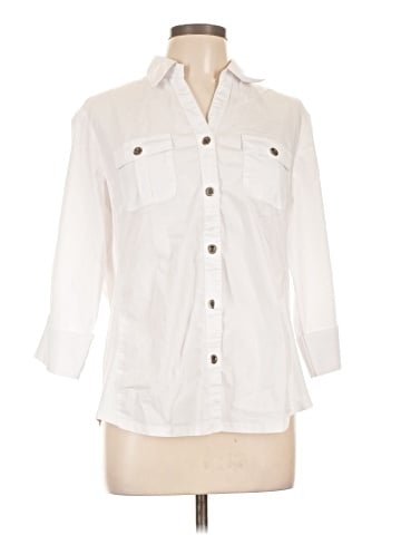 Cathy 3/4 Sleeve Button-Down Shirt (view 1)