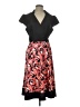 Karin Stevens 100% Polyester Print Black Cocktail Dress Size 12 - photo 1