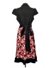 Karin Stevens 100% Polyester Print Black Cocktail Dress Size 12 - photo 2
