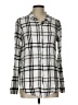 DL1961 100% Rayon Plaid Silver White Long Sleeve Button-Down Shirt Size L - photo 1