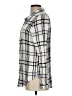 DL1961 100% Rayon Plaid Silver White Long Sleeve Button-Down Shirt Size L - photo 5