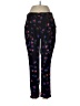 Topshop 100% Polyester Print Black Casual Pants Size 6 - photo 1