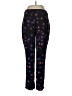 Topshop 100% Polyester Print Black Casual Pants Size 6 - photo 2