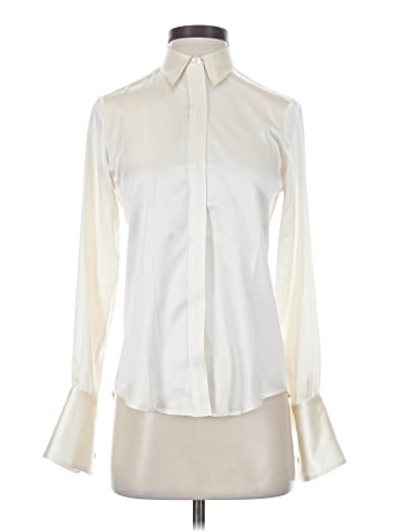 Nili Lotan Long Sleeve Silk Top (view 1)