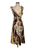 BCBGMAXAZRIA Graphic Brown Cocktail Dress Size S - photo 1