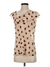 CAbi 100% Polyester Tan Short Sleeve Blouse Size S - photo 1