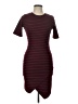 iris Stripes Burgundy Casual Dress Size L - photo 1
