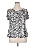 DressBarn Animal Print Silver Short Sleeve Top Size XL - photo 1