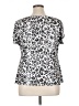 DressBarn Animal Print Silver Short Sleeve Top Size XL - photo 2