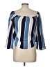 rue21 100% Polyester Blue 3/4 Sleeve Blouse Size L - photo 2