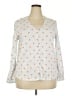 Lands' End Polka Dots White Long Sleeve Blouse Size 18 - photo 1