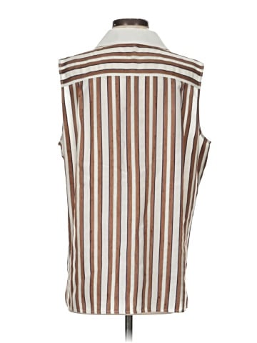 Per Se By Carlisle Sleeveless Button-Down Shirt (view 2)