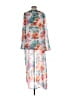 Boohoo 100% Polyester Blue Pink Kimono Size M - photo 2