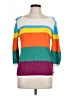 Stile Benetton 100% Cotton Color Block Teal Pullover Sweater Size L - photo 1